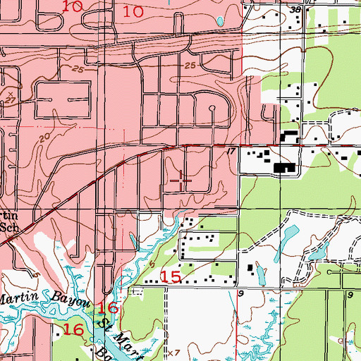 Topographic Map of Kingdom Hall of Jehovahs Witnesses of Biloxi, MS