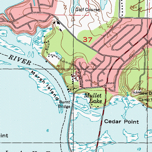 Topographic Map of Bud's Mobile Park, MS