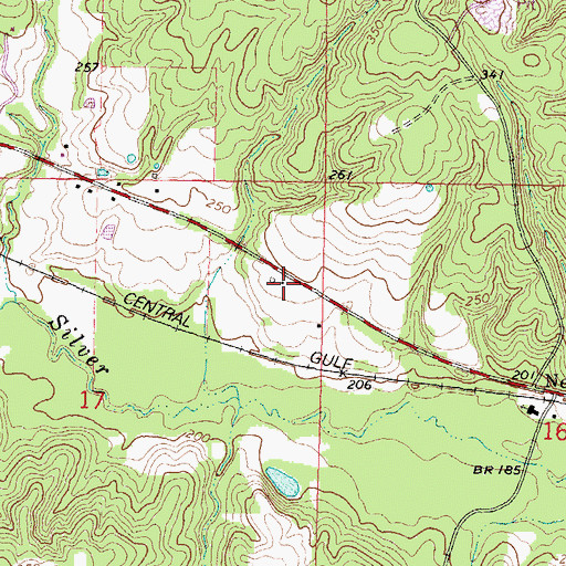 Topographic Map of Grace Point Worship Center, MS