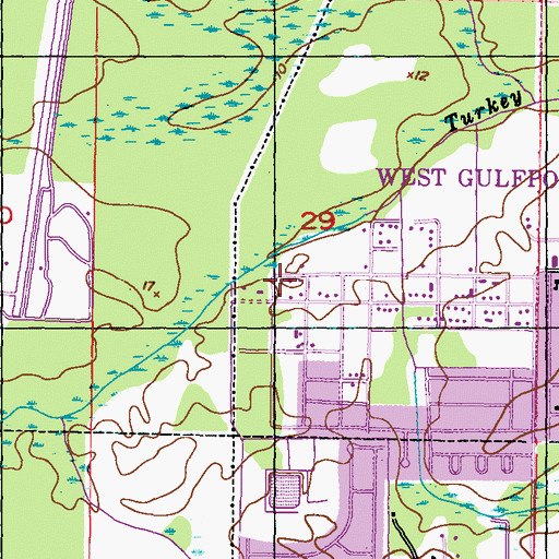 Topographic Map of Christian Mission Baptist Church, MS