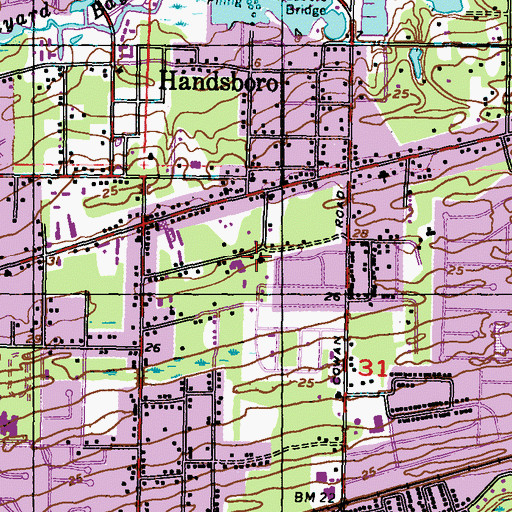 Topographic Map of Riley Chapel United Methodist Church, MS