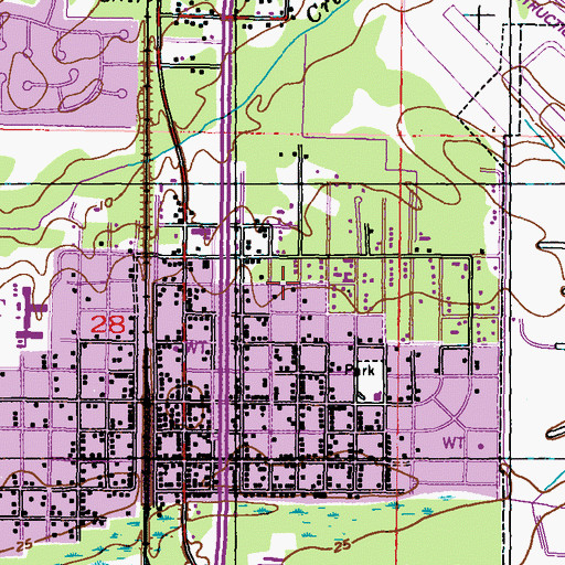 Topographic Map of Second Sweet Home Baptist Church, MS