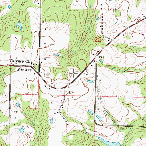 Topographic Map of Oak Grove Baptist Church, MS