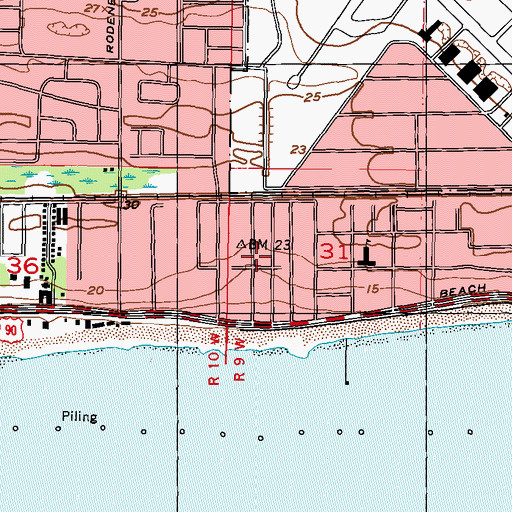 Topographic Map of Ohr O'Keefe Museum of Art, MS