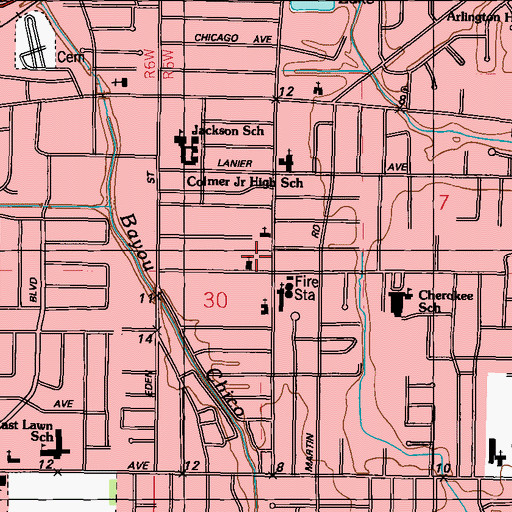 Topographic Map of Chicot Road Church of Christ, MS