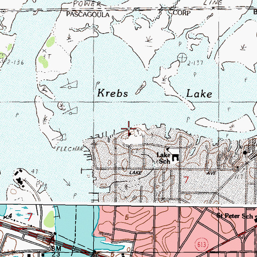 Topographic Map of Old Spanish Fort Museum, MS