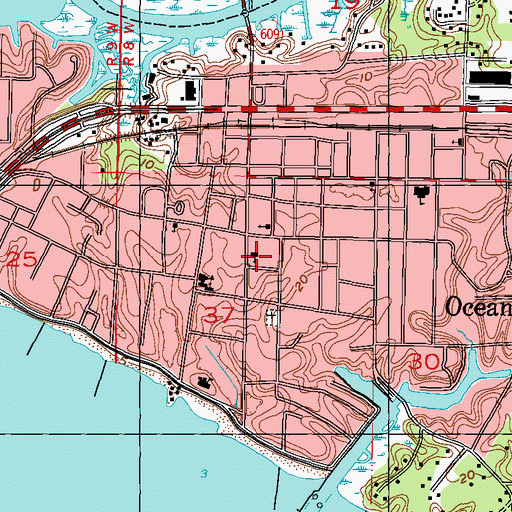 Topographic Map of Walter Anderson Museum of Art, MS