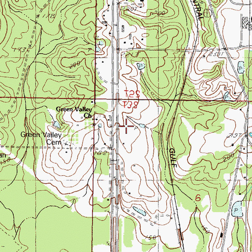 Topographic Map of Berean Baptist Church, MS