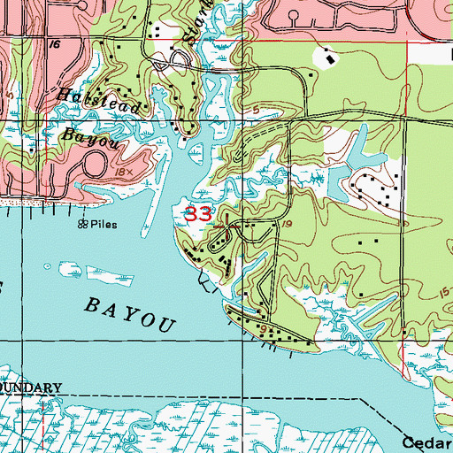 Topographic Map of William M Colmer Visitor Center, MS