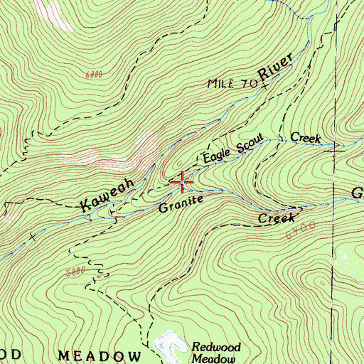 Topographic Map of Eagle Scout Creek, CA