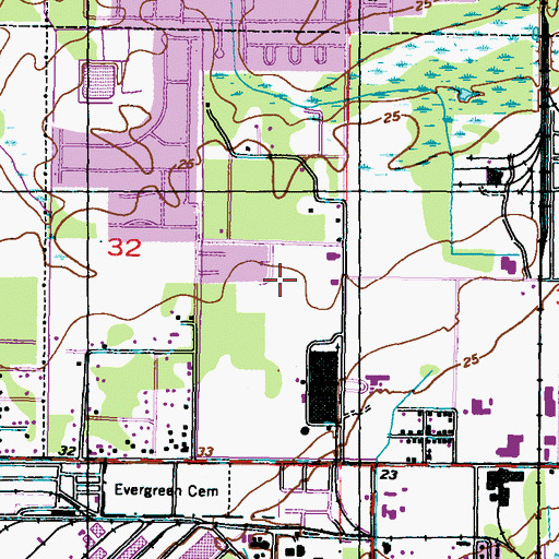 Topographic Map of Anointed Temple Church of God, MS