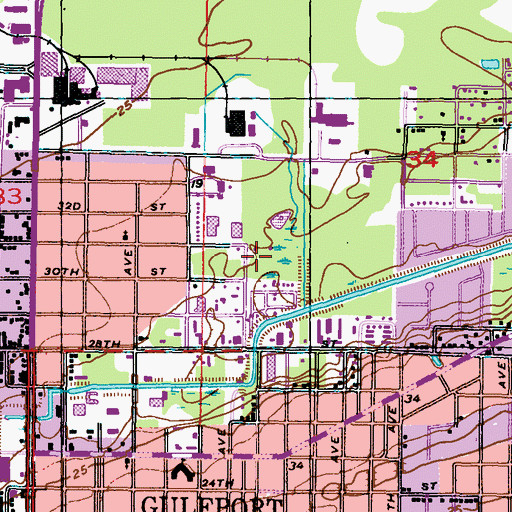 Topographic Map of Faith Missionary Baptist Church, MS