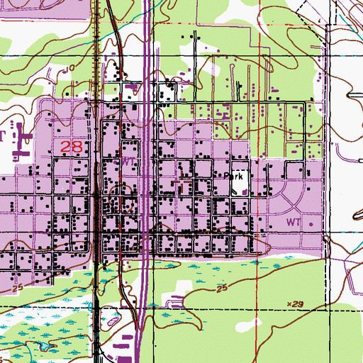 Topographic Map of Full Gospel Holiness Church, MS