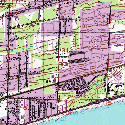 Topographic Map of Saint James Catholic Church, MS