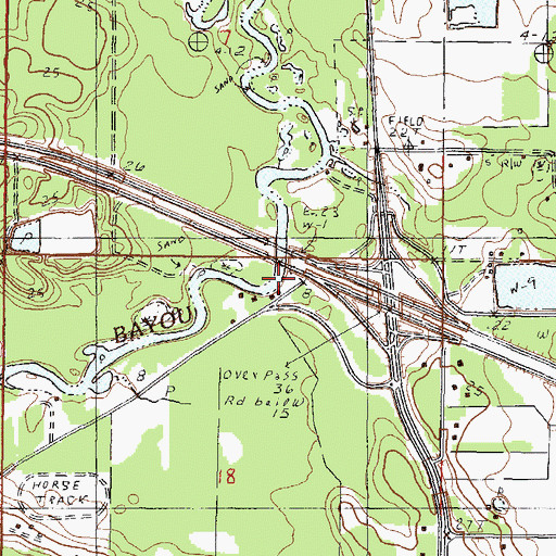 Topographic Map of Fort Bayou Bridge Pier, MS