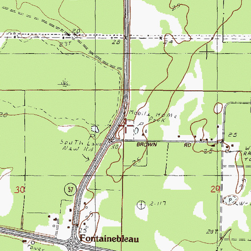 Topographic Map of Gulf Breeze Mobile Home Park, MS
