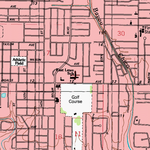 Topographic Map of Majestic Personal Care Home, MS