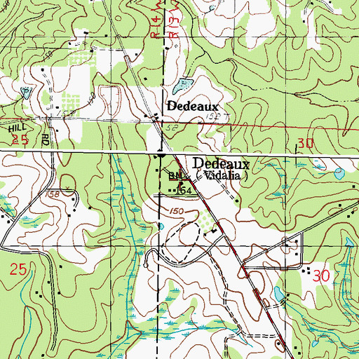 Topographic Map of Sacred Heart Parish and Church, MS