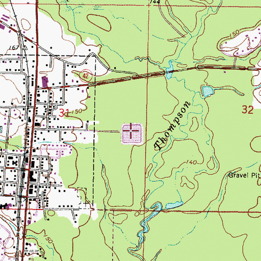 Topographic Map of Richton Publically Owned Treatment Works, MS