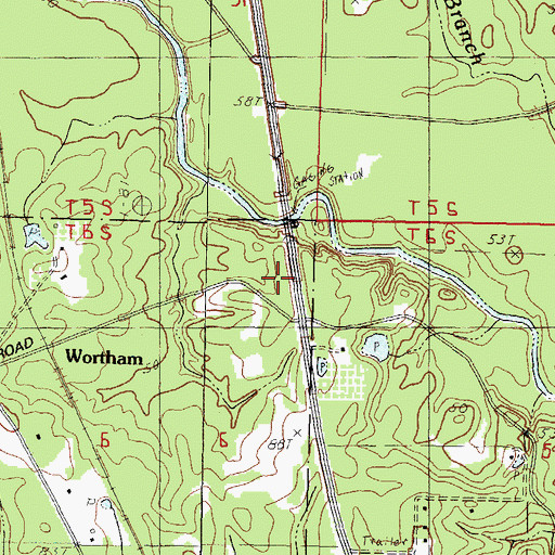 Topographic Map of Robinwood Baptist Church, MS