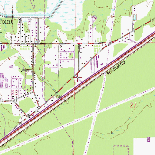 Topographic Map of Eastside Assembly of God Church, MS