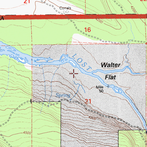 Topographic Map of East Branch Lost River, CA