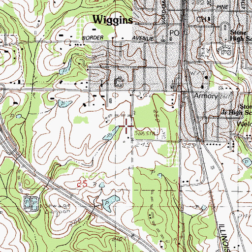 Topographic Map of The Church of Jesus Christ of Latter Day Saints, MS