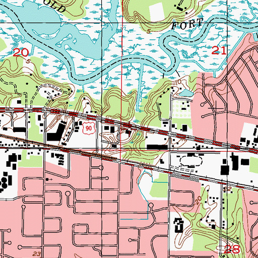 Topographic Map of YMCA Youth Activities Center, MS