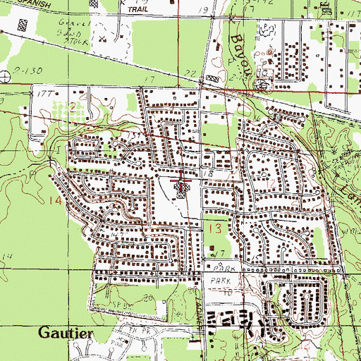 Topographic Map of Refuge Church, MS