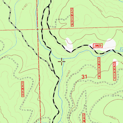 Topographic Map of East Branch Rock Creek, CA