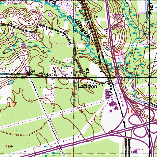 Topographic Map of Community Baptist Church, MS