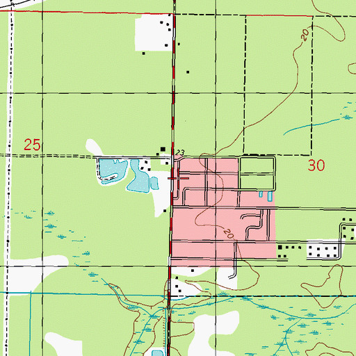 Topographic Map of Dolan's Mobile Home Park, MS