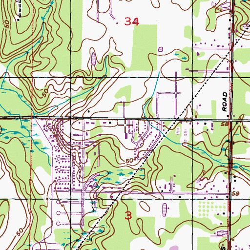 Topographic Map of Northwood Christian Academy, MS