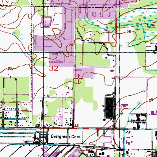 Topographic Map of Tabernacle of Faith Ministries, MS
