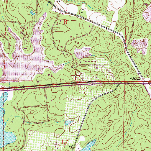 Topographic Map of Heritage United Methodist Church, MS