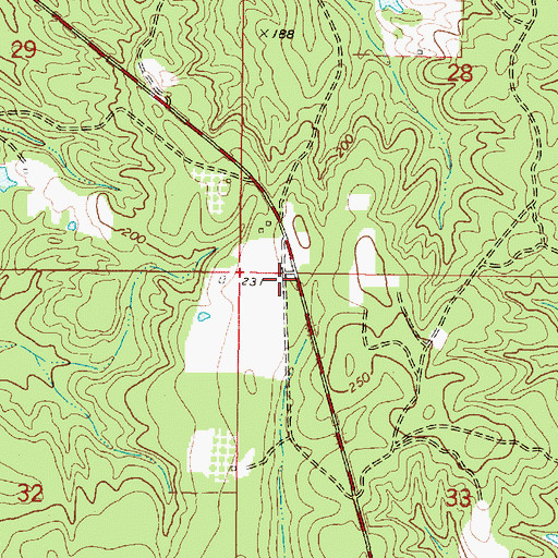 Topographic Map of Calvary Baptist Church, MS