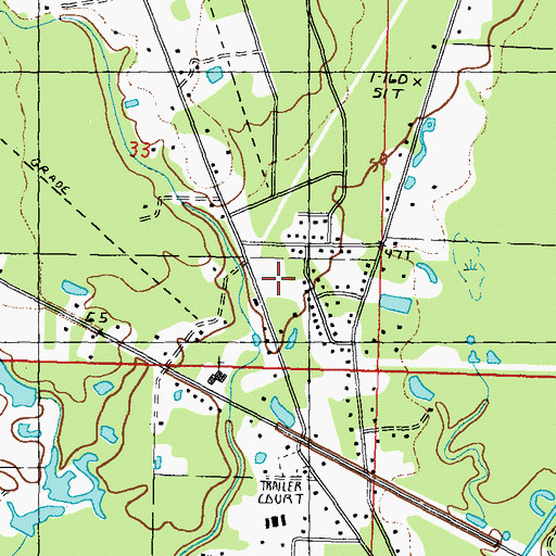 Topographic Map of Liberty Road Mobile Home Park, MS