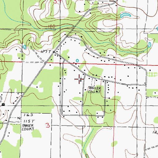 Topographic Map of Parkview Baptist Church, MS