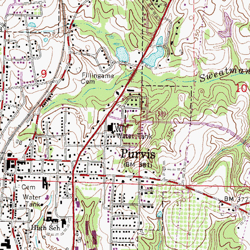 Topographic Map of Bethlehem Missionary Baptist Church, MS