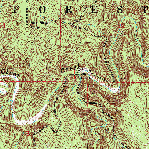Topographic Map of Barbershop Canyon, AZ