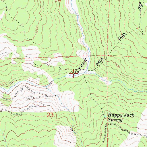 Topographic Map of East Creek, CA
