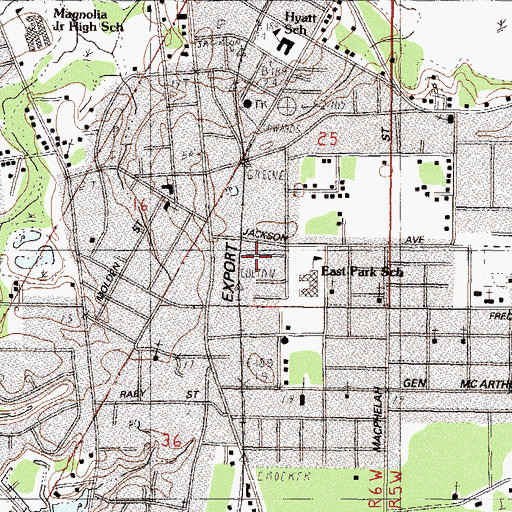 Topographic Map of Christian Love Church, MS