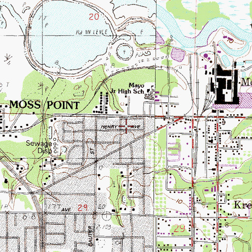 Topographic Map of Free Will Pentecostal Church, MS
