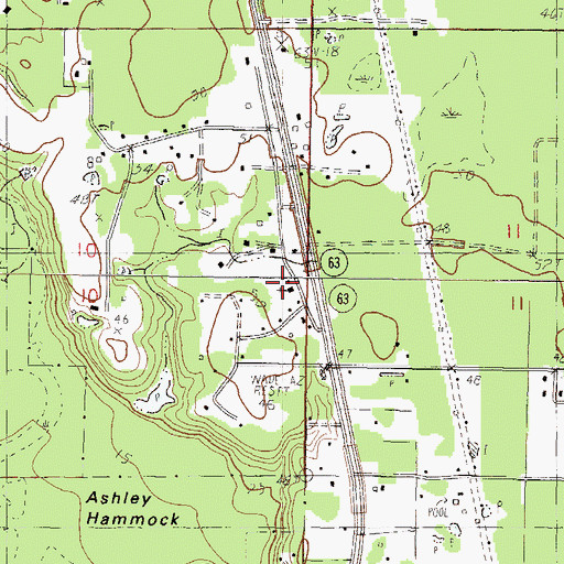 Topographic Map of New Hope Assembly of God Church, MS