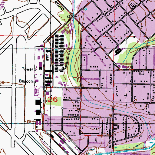 Topographic Map of Bayou View Baptist Church, MS