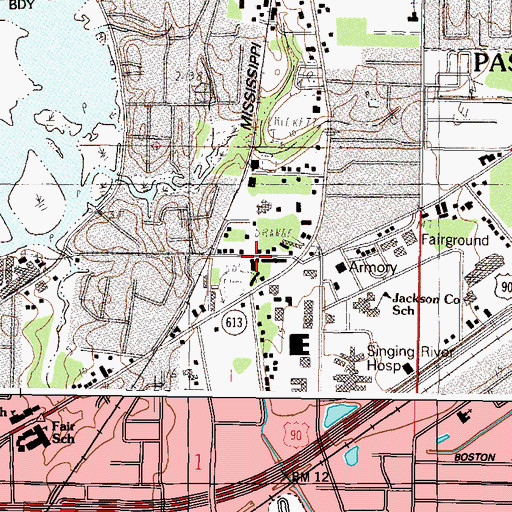 Topographic Map of Church of the Living God, MS