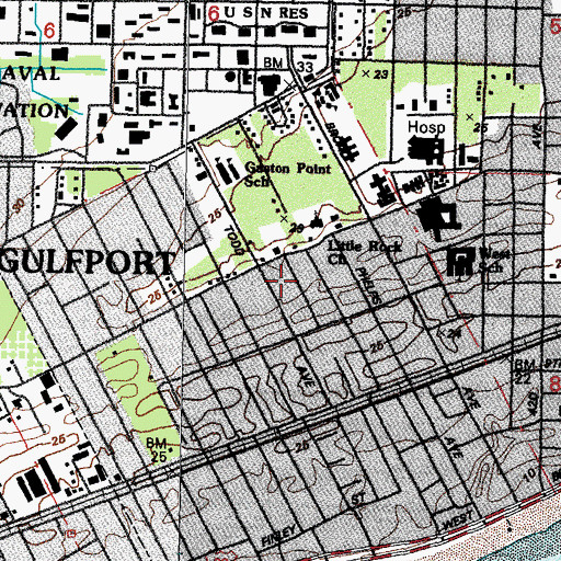 Topographic Map of Haven Chapel United Methodist Church, MS