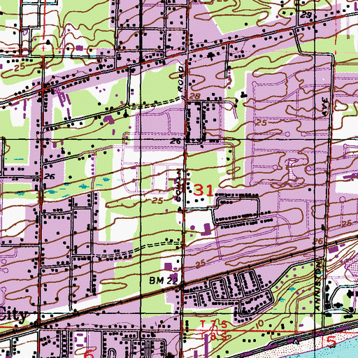 Topographic Map of Holy Trinity Lutheran Church, MS