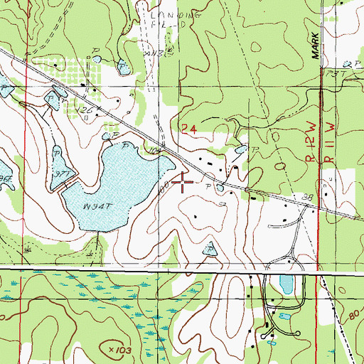Topographic Map of Lakeview Independent Baptist Church, MS