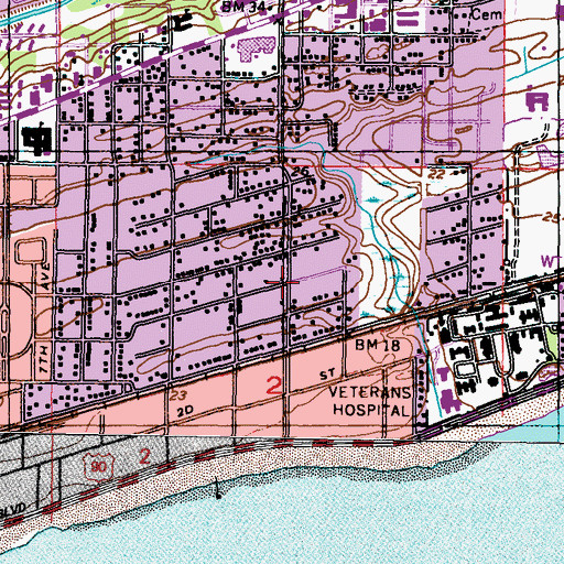 Topographic Map of Miracle Temple Ministries, MS